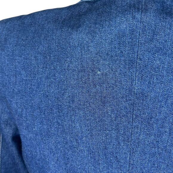 Escada Margaretha Ley 34 Denim Blazer Jacket Gold Elephant Trim Buttons US 4 - Picture 5 of 13